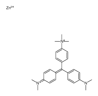 zinc,[4-[[4-(dimethylamino)phenyl]-(4-dimethylazaniumylidenecyclohexa-2,5-dien-1-ylidene)methyl]phenyl]-trimethylazanium Structure