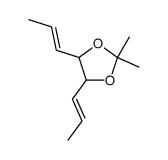 2,2-Dimethyl-4,5-di(1-propenyl)-1,3-dioxolane结构式