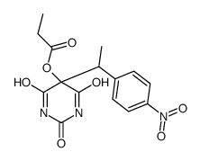 [5-[1-(4-nitrophenyl)ethyl]-2,4,6-trioxo-1,3-diazinan-5-yl] propanoate Structure