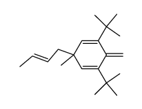 (E)-3-(but-2-en-1-yl)-1,5-di-tert-butyl-3-methyl-6-methylenecyclohexa-1,4-diene结构式
