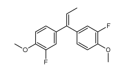 1,1-bis-(3-fluoro-4-methoxy-phenyl)-propene结构式