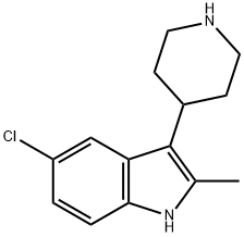 5-氯-2-甲基-3-(哌啶-4-基)-1H-吲哚结构式