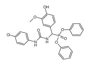 Diphenyl α-[3-(4-chlorophenyl)ureido]-4-hydroxy-3-methoxybenzyl phosphonate Structure