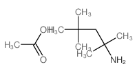 acetic acid; 2,4,4-trimethylpentan-2-amine结构式