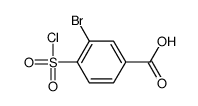 3-bromo-4-chlorosulfonylbenzoic acid Structure