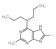 8-chloro-2-methyl-N,N-dipropyl-5H-purin-6-amine Structure