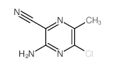 3-氨基-5-氯-6-甲基-2-吡嗪甲腈结构式