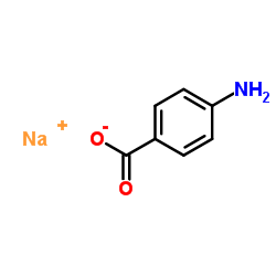 Sodium 4-aminobenzoate structure