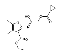 ethyl 2-[[2-(cyclopropanecarbonyloxy)acetyl]amino]-4,5-dimethylthiophene-3-carboxylate Structure