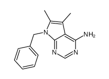 7-苄基-5,6-二甲基-7H-吡咯并[2,3-d]嘧啶-4-胺结构式