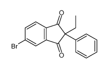 5-bromo-2-ethyl-2-phenylindene-1,3-dione Structure