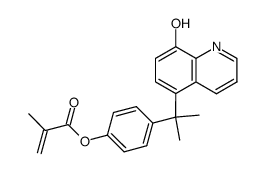 5-{1-methyl-1-[4-(2-methyl-acryloyloxy)-phenyl]-ethyl}-quinolin-8-ol结构式