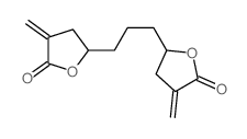 3-methylidene-5-[3-(4-methylidene-5-oxo-oxolan-2-yl)propyl]oxolan-2-one结构式