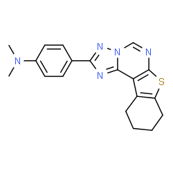N,N-dimethyl-N-[4-(8,9,10,11-tetrahydro[1]benzothieno[3,2-e][1,2,4]triazolo[1,5-c]pyrimidin-2-yl)phenyl]amine结构式
