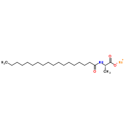 N-十八酰基-L-丙氨酸-钠盐结构式