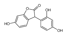 3-(2,4-dihydroxyphenyl)-6-hydroxy-3H-1-benzofuran-2-one结构式