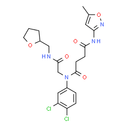 Butanediamide, N-(3,4-dichlorophenyl)-N-(5-methyl-3-isoxazolyl)-N-[2-oxo-2-[[(tetrahydro-2-furanyl)methyl]amino]ethyl]- (9CI)结构式