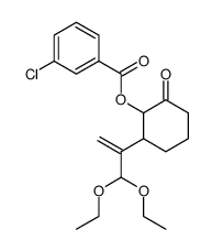3-Chloro-benzoic acid 2-(1-diethoxymethyl-vinyl)-6-oxo-cyclohexyl ester Structure