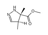3,4-dimethyl-3,4-dihydro-2H-pyrazole-3-carboxylic acid methyl ester结构式