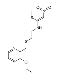 1-methylthio-1-[2-(3-ethoxy-2-pyridylmethylthio)ethylamino]-2-nitro ethylene Structure