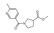 methyl 1-[(6-methyl-3-pyridinyl)carbonyl]-3-pyrrolidinecarboxylate Structure