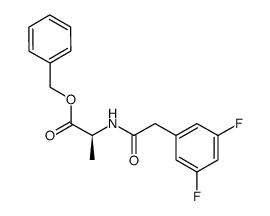 N-3,5-difluoro-phenylacetyl-(S)-alanine benzyl ester Structure