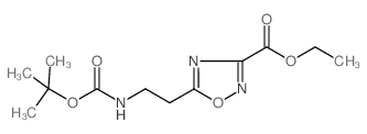 5-(2-(叔丁氧基羰基氨基)乙基)-1,2,4-噁二唑-3-羧酸乙酯结构式