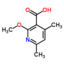 2-甲氧基-4,6-二甲基-3-吡啶羧酸结构式