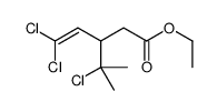 ethyl 5,5-dichloro-3-(2-chloropropan-2-yl)pent-4-enoate Structure