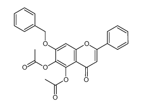 7-(benzyloxy)-4-oxo-2-phenyl-4H-1-benzopyran-5,6-diyl diacetate Structure
