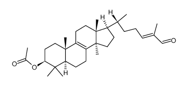 3β-acetoxy-(24E)-lanosta-8,24-dien-26-al结构式