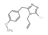 4-丙烯基-5-(4-甲氧基苄基)-4H-[1,2,4]-噻唑-3-硫醇结构式