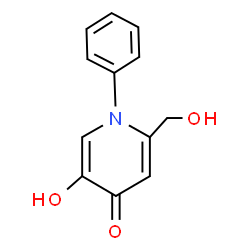 5-羟基-2-(羟甲基)-1-苯基吡啶-4(1H)-酮结构式