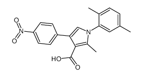 1-(2,5-dimethyl-phenyl)-2-methyl-4-(4-nitro-phenyl)-pyrrole-3-carboxylic acid Structure