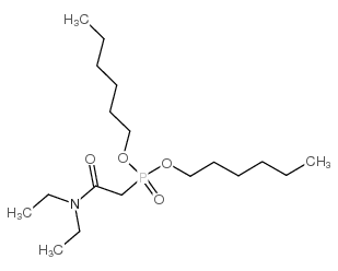 N,N-二乙基氨基甲酰亚甲基膦酸二己酯结构式