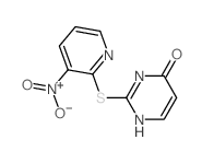 2-(3-nitropyridin-2-yl)sulfanyl-3H-pyrimidin-4-one Structure