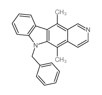 6H-Pyrido[4,3-b]carbazole, 5,11-dimethyl-6-(phenylmethyl)-结构式