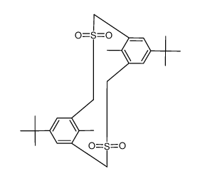 15,55-di-tert-butyl-12,52-dimethyl-3,7-dithia-1,5(1,3)-dibenzenacyclooctaphane 3,3,7,7-tetraoxide Structure