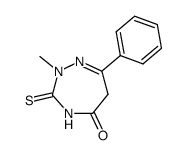 2-methyl-5-oxo-7-phenyl-3-thioxo-3,4,5,6-tetrahydro-2H-1,2,4-triazepine结构式