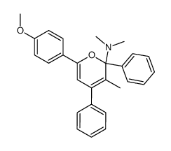 2-Dimethylamino-6-(4-methoxy-phenyl)-3-methyl-2,4-diphenyl-2H-pyran结构式