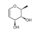 2,6-脱水-1,5-二脱氧-L-阿拉伯-己-5-烯糖结构式