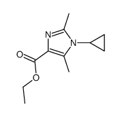 (9ci)-1-环丙基-2,5-二甲基-1H-咪唑-4-羧酸乙酯结构式