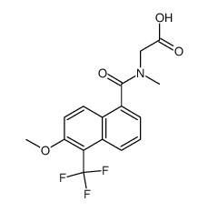 N-[[6-methoxy-5-(trifluoromethyl)-1-naphthalenyl]oxomethyl]-N-methylglycine Structure