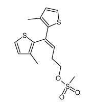 4,4-bis(3-methylthiophen-2-yl)but-3-en-1-yl methanesulfonate结构式