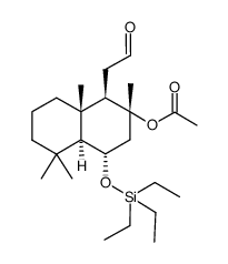 (1R,2R,4S,4aS,8aS)-2,5,5,8a-tetramethyl-1-(2-oxoethyl)-4-((triethylsilyl)oxy)decahydronaphthalen-2-yl acetate结构式