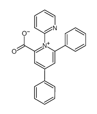 1-(2'-pyridyl)-2-carboxy-4,6-diphenylpyridine betaine结构式