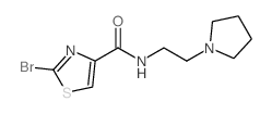 2-溴-[N-2-(吡咯烷-1-基)乙基]噻唑-4-羧酰胺结构式