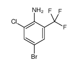 4-溴-2-氯-6-(三氟甲基)苯胺结构式