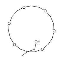 (18-methyl-1,4,7,10,13,16-hexaoxacyclononadec-18-yl)methanol结构式