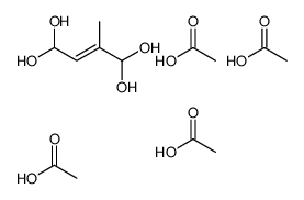 acetic acid,2-methylbut-2-ene-1,1,4,4-tetrol结构式